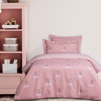 Das Kids Σετ Παπλωματοθηκη Μονη 4973 Pink Pink