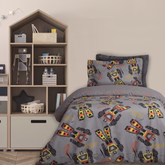 Das Kids Σετ Παπλωματοθηκη Μονη 4974 Grey Grey