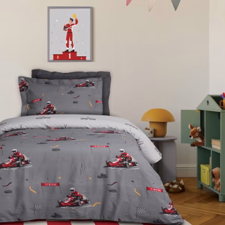 Das Kids Σετ Παπλωματοθηκη Μονη 4976 Grey Grey
