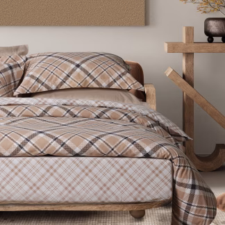 Das Home Σετ Παπλωματοθηκη Μονη Casual 5435 Beige - Black Beige - Black