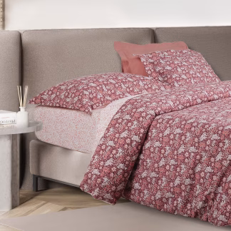 Das Home Σετ Παπλωματοθηκη Υπερδιπλη Casual 5433 Bordeaux - Nude Bordeaux - Nude