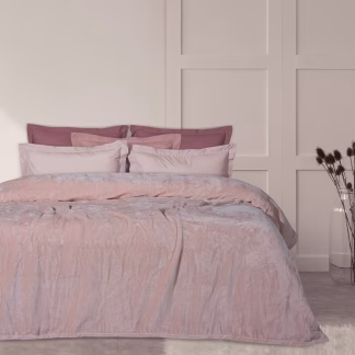 Κουβερτα Velour Monh 1346 Ροζ