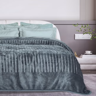 Das Home Κουβερτα Velour Monh 1349 Dark Grey Dark Grey