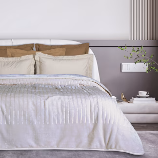 Das Home Κουβερτα Velour Υπερδιπλη 1351 Beige Beige