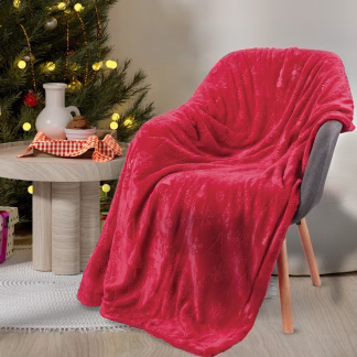 Das Home Κουβερτα Fleece 130Χ170 Christmas 1375 Red Red