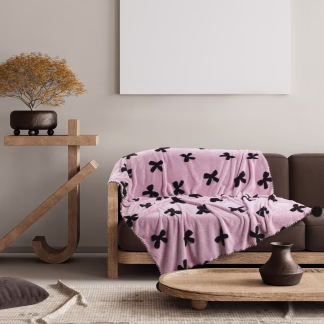 Κουβερτα Καναπε Jacquard Fleece 1381 Lilac