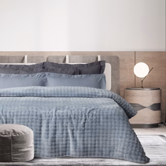 Das Home Κουβερτα Bubble Fleece 160Χ220 1371 Light Blue Light Blue