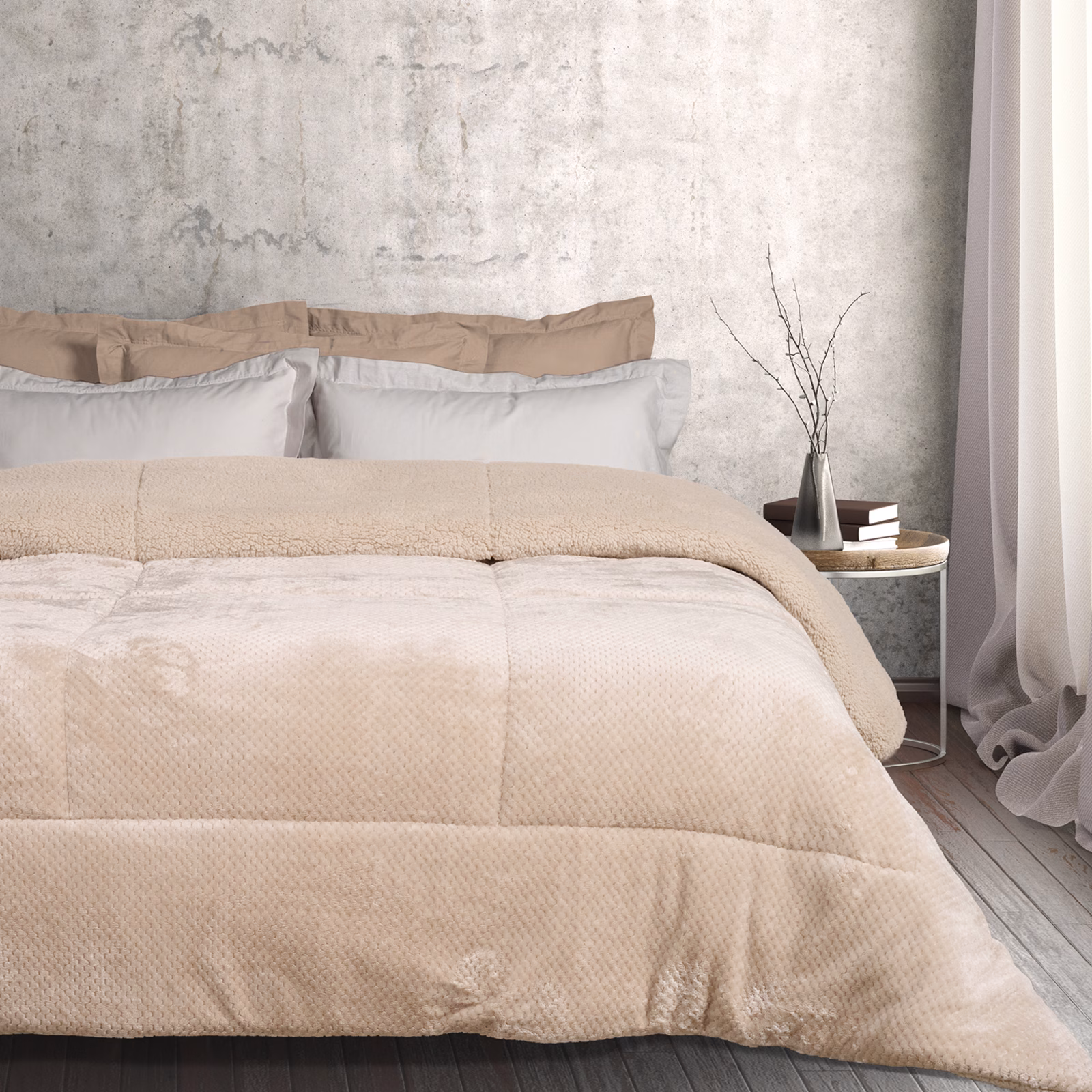 Κουβερτοπαπλωμα Sherpa Μονο 1181 Beige Κουβερτοπαπλωμα Sherpa Μονο 1181 Beige