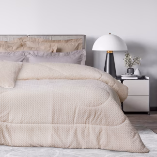 Das Home Κουβερτοπαπλωμα Sherpa Μονο 1366 Ecru Ecru