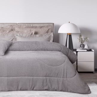 Das Home Κουβερτοπαπλωμα Sherpa Μονο 1368 Grey Grey
