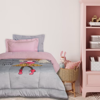 Das Kids Κουβερτοπαπλωμα 160Χ220 4971 Grey - Pink Grey - Pink