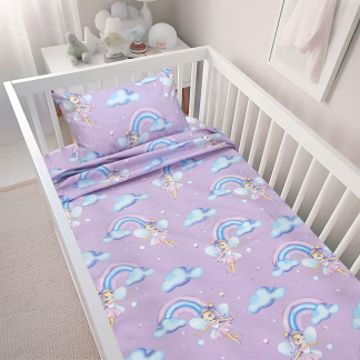 LINO BEBE ΣΕΤ ΣΕΝΤΟΝΙΑ ENHANCED RAINBOW LILAC 120X180 LINO BEBE ΣΕΤ ΣΕΝΤΟΝΙΑ ENHANCED RAINBOW LILAC 120X180