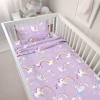 Bebe Σετ Σεντόνια Rainbow Gallop Λιλά 120×180 Bebe Σετ Σεντόνια Rainbow Gallop Λιλά 120×180