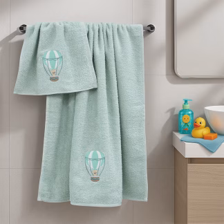 LINO Σετ Πετσέτες Παιδικές 2 τμχ (50x90,70x140) Paloncino Μέντα LINO Σετ Πετσέτες Παιδικές 2 τμχ (50x90,70x140) Paloncino Μέντα