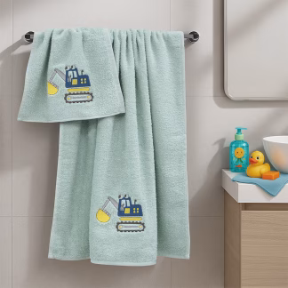 LINO Σετ Πετσέτες Παιδικές 2 τμχ (50x90,70x140) Trattore Μέντα LINO Σετ Πετσέτες Παιδικές 2 τμχ (50x90,70x140) Trattore Μέντα