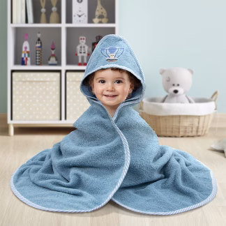LINO Κάπα Βρεφική (75x75) Paloncino Μπλε