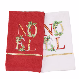 Das Home Christmas Ποτηροπανα Σετ 2Τμχ 30X50 0813 Red - White Red - White