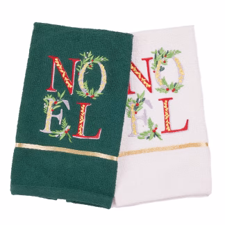 Das Home Christmas Ποτηροπανα Σετ 2Τμχ 30X50 0814 Green - White Green - White