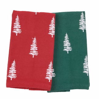 Das Home Christmas Ποτηροπανα Σετ 2Τμχ 30X50 0815 Green - Red Green - Red