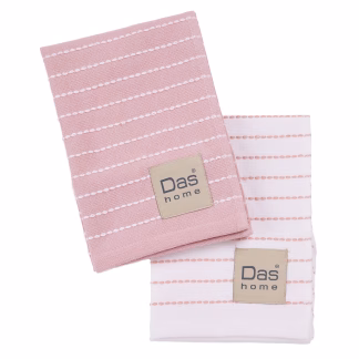 Das Home Σετ Ποτηροπανα 2Τμχ 30Χ50 0823 Pink - White Pink - White