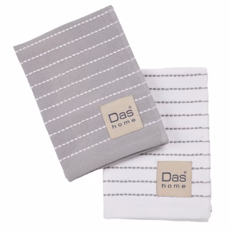 Das Home Σετ Ποτηροπανα 2Τμχ 30Χ50 0824 Grey - White Grey - White