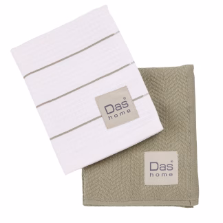 Das Home Σετ Ποτηροπανα 2Τμχ 30Χ50 0827 Green - White Green - White