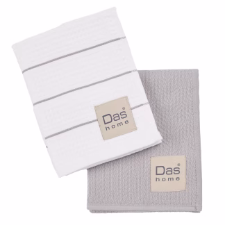 Das Home Σετ Ποτηροπανα 2Τμχ 30Χ50 0829 Grey - White Grey - White