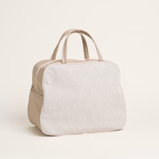 Τσαντα Χειρος 35x40x23cm Αγκυρα Ριγε Μπεζ