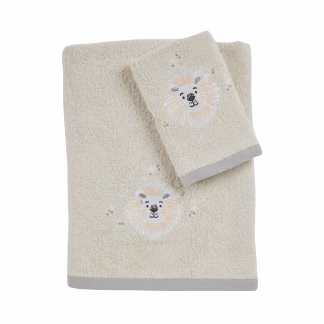 Das Baby Σετ Πετσετεσ 2 Τεμαχιων Κεντητεσ Fun 4979 Taupe Taupe