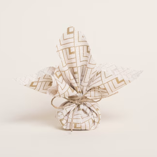 Μαντηλι 27 X 27 Cm Εκρου Χρυσοι Κυβοι