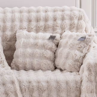 Γούνινη Μαξιλαροθήκη Διακοσμητική Art 8723 40x40 Εκρού