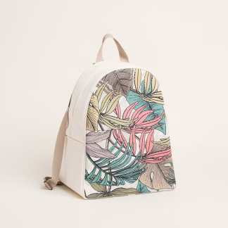 Backpack 43x35x23cm Τροπικο Παστελ