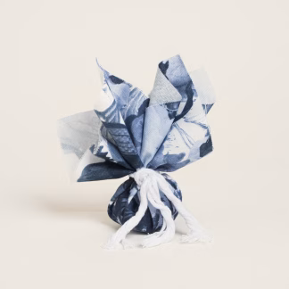 Μαντηλι 27 X 27 Cm Μπλε Λουλουδια