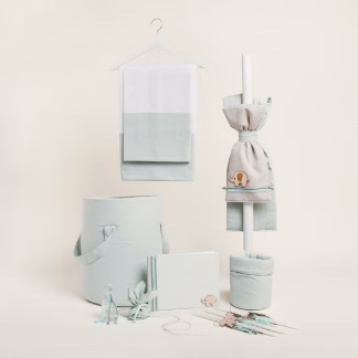 Σετ Βαπτισης Ελεφαντακι Βεραμαν Χρυσο Lurex