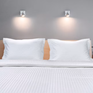 Beauty Home Σεντόνι ξενοδοχείου King Size Ribbon Art Ε1235 230TC Satin Stripe Percal Pennie 70%Cot-30%Pol 290x280 Λευκό Beauty Home Σεντόνι ξενοδοχείου King Size Ribbon Art Ε1235 230TC Satin Stripe Percal Pennie 70%Cot-30%Pol 290x280 Λευκό