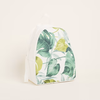 Backpack 43x35x23cm Τροπικα Φυλλα