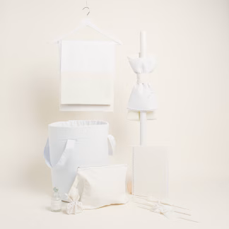 Σετ Βαπτισης Μονοχρωμο Premium Εκρου