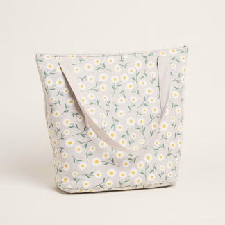 Τσαντα Με Φερμουαρ 53 X 43 Cm Μαργαριτες