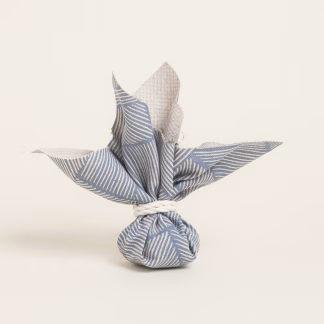 Μαντηλι 27 X 27 Cm Διαγωνιες Γραμμες Μπλε