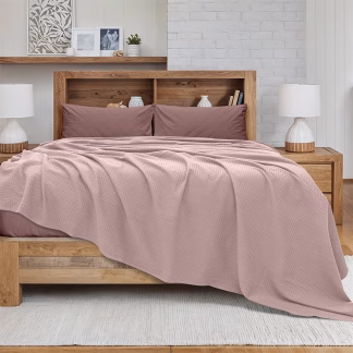 LINO Κουβέρτα King Size(240x260) Πικέ Cocoon Ροζ