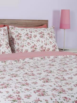 Σετ Σεντόνια Cotton Feelings 929 Pink Διπλό με λάστιχο (150x205+30)