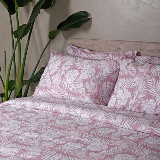 Sunshine Σετ Σεντόνια Cotton Feelings 2038 Pink Διπλό με λάστιχο (150x205+30)