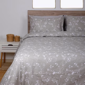 Sunshine Σετ Σεντόνια Cotton Feelings 924 Grey Υπέρδιπλο (235x270)