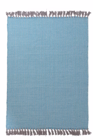 Χαλί Urban Cotton Kilim Houndstooth Caribbean Sea - 130 x 190 cm