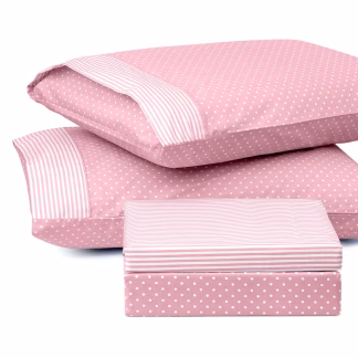 Σετ Κουβερλί Μονό Πουά Joy Art 1680 160x240 Ροζ