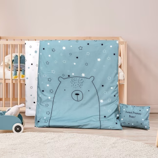 Σετ Σεντόνια Βρεφικά Bear Art 5185 120x160 Εμπριμέ