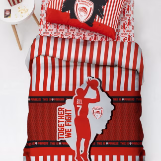 Palamaiki Σετ Παπλωματοθήκη Μονή Olympiacos B.C. 170x250 BC8