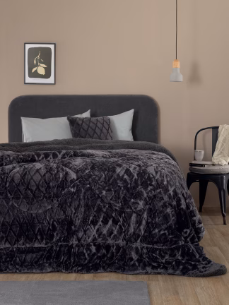 Κουβερτοπάπλωμα Μονό 160x240 NADINE/5 COAL Κουβερτοπάπλωμα Μονό 160x240 NADINE/5 COAL