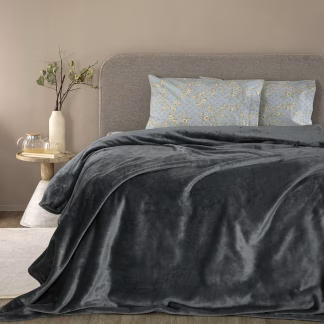 Palamaiki Κουβέρτα Fleece 160x220 LUCY COAL
