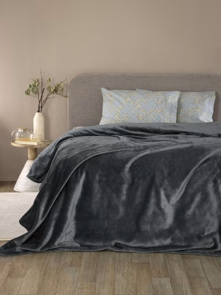 Κουβέρτα Fleece 220x240 LUCY COAL Κουβέρτα Fleece 220x240 LUCY COAL